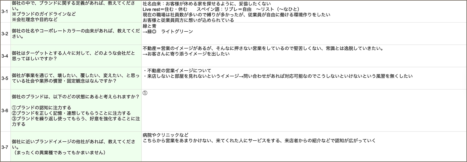 ヒアリングシート②
